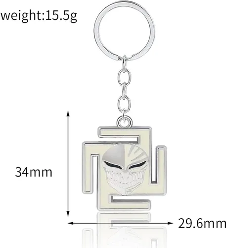 Vista 2 de FunBoat Ichigo Kurosaki - Llavero de máscara hueca - Llavero de insignia de la parca del alma - Regalo de Navidad para niños, niñas, adolescentes
