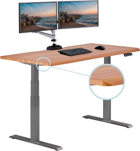 Vista 20 de Vari ComfortEdge - Escritorio de pie ajustable de 40 x 26 pulgadas, pequeño escritorio eléctrico de pie VariDesk para apartamento, dormitorio u
