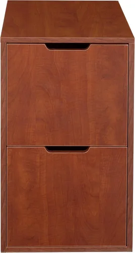 Vista 5 de Niche Mod - Archivador de dos cajones con pedestal independiente, color cereza