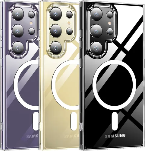 Vista 9 de Funda magnética diseñada para Samsung Galaxy S23+ Plus [compatible con MagSafe], protección contra caídas de grado militar [nunca amarillento] Funda