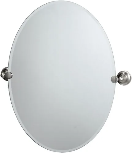 Vista 19 de Gatco 4669 Reveal - Espejo ovalado sin marco de 26.5 pulgadas de alto, cromado/montado en la pared, 26.50 pulgadas de alto x 23.38 pulgadas