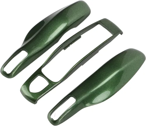 Vista 7 de Fydun Coche Key Fob Cover Shell Protector Key Fob Cover Assembly 3 Piezas para Cayman 911 718 (Verde)