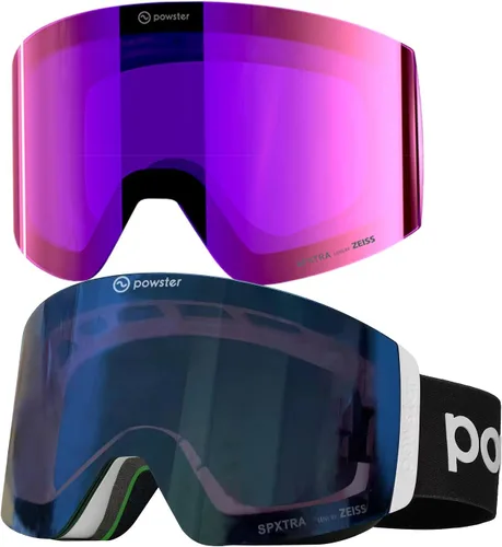 Vista 2 de Ski Goggles Snow OTG Snowboard Goggles Magnetic Interchangeable Lens Frameless UV Protection Anti-fog mobile Skating