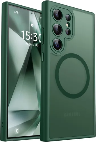 Vista 45 de CANSHN Funda diseñada para Samsung Galaxy A16-5G [protección completa de la cámara] [compatible con Magsafe] funda protectora trasera translúcida