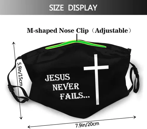 Vista 2 de 4 cubrebocas de Pascua con texto en inglés Happy Easter lavable, reutilizable, resistente al viento, decorativo, pasamontañas unisex con 10 filtros