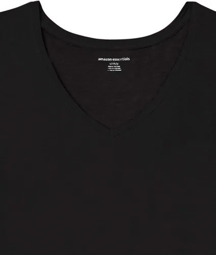 Vista 6 de Tienda Essentials Vestido regular de manga corta con cuello en V para mujer