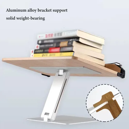 Vista 4 de GIZNXBA Soporte de libro para lectura de altura ajustable con clip de papel, soporte plegable manos libres, soporte de libro de texto para lectura