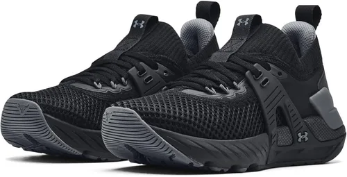 Vista 5 de Under Armour Zapato de entrenamiento Project Rock 4 para mujer, NegroGris Pitch