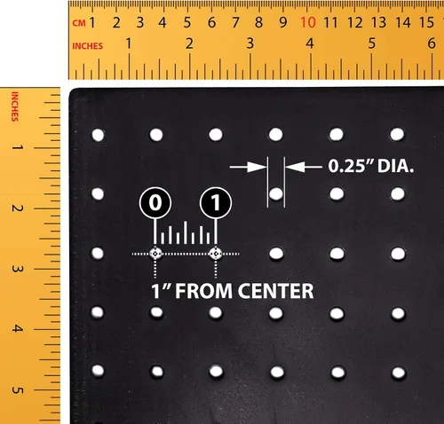 Vista 3 de Azar Displays 900944-BLK El kit organizador de pared multiusos de 24 piezas con dos paneles y surtido de accesorios: ganchos, compartimento divisor