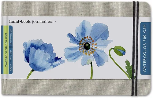 Vista 12 de Handbook - Diario de acuarela, paisaje grande de 5.25 x 8.25 pulgadas, papel de prensa en frío de 200 GSM, cubierta de lino natural, 60 páginas