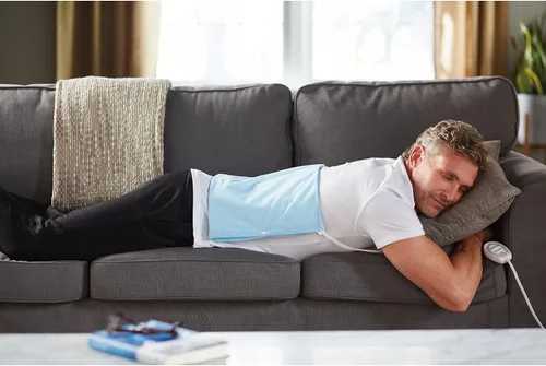 Vista 4 de Sunbeam Heating Pad for Pain Relief Standard Size Ultra Heat, 3 Heat Settings Light Blue, 12 Inch x 15 Inch