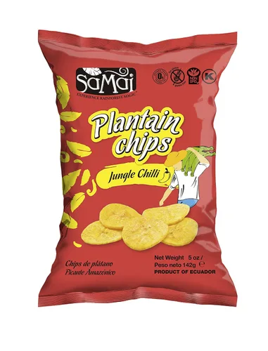 Vista 17 de SAMAI Chips de plátano de chile de 2.65 onzas, paquete de 15 unidades, totalmente naturales, sin OMG, sin gluten y Kosher