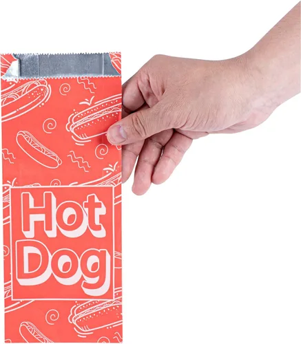 Vista 9 de Restaurantware -Bag Tek - Bolsas de comida forradas con papel de aluminio de 3.7 x 1.2 x 9.1 pulgadas, 100 envoltorios desechables para perros