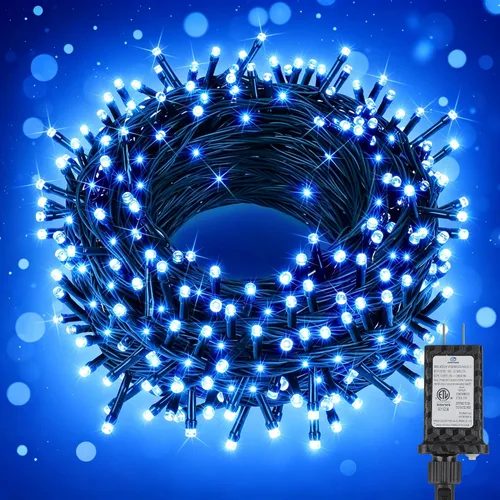 Vista 10 de Luces de Navidad de 33 pies para interiores, 100 luces LED para interiores, cadena de luces de globo para dormitorio, 8 modos con control remoto