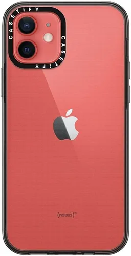 Vista 5 de CASETiFY Funda compacta para iPhone 12 [2 veces probada contra caídas de grado militar / protección contra caídas de 4 pies] - Negro transparente