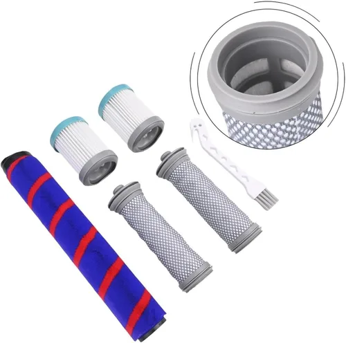 Vista 8 de Kit de filtro y cepillo de rodillo , paquete de 6 compatible con Tineco