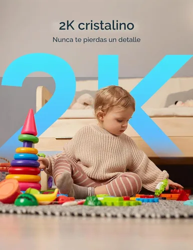 Vista 3 de GNCC Cámara de seguridad interior 2K para el hogar, cámara para mascotas con WiFi de doble banda, mini cámara para perros con aplicación