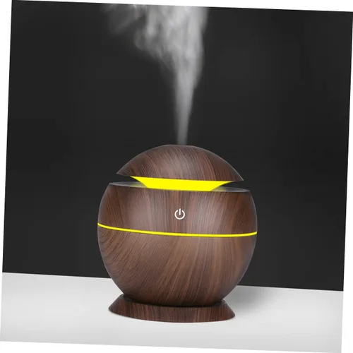 Vista 4 de FRCOLOR Mini humidificador de aire Difusor de agua alimentado por USB con iluminación para oficina en casa, funcionamiento silencioso, diseño