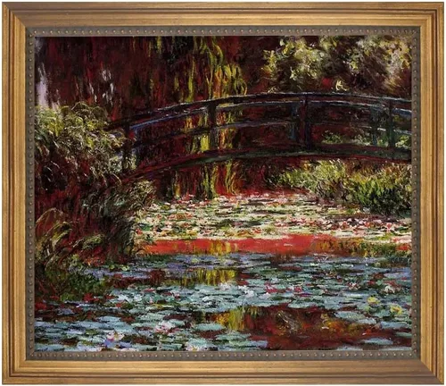 Vista 23 de Famous Paintings Villas at Bordighera por Claude Monet impresiones en lienzo con marco de madera, carteles e impresiones naturales para baño, sala