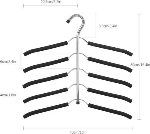 Vista 7 de DOIOWN Perchas de acero inoxidable para colgar camisas, perchas para colgar blusas, para árboles, perchas para ropa, perchas antideslizantes