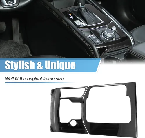 Vista 3 de X AUTOHAUX Cubierta del marco de la palanca de cambios para Mazda CX-5 CX5 Coche, Protector decorativo interior, Set