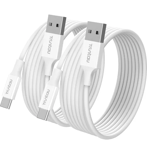 Vista 22 de Cable de carga rápida de nailon trenzado USB A a USB C de 3 pies, compatible con iPhone 17/17 Pro/16e/16 Plus/15 Pro/15, Samsung Galaxy