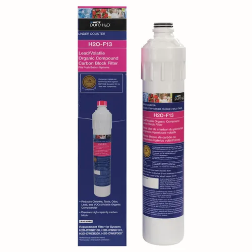 Vista 7 de Watts Premier H2O-F13 Cartucho de filtro de carbón de bloque LVOC Pure H2O de repuesto para sistemas de filtración de agua bajo encimera