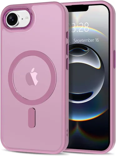 Vista 125 de Anuck - Funda magnética para iPhone 11 compatible con MagSafe, carcasa trasera mate translúcida dura, borde de TPU, delgada, resistente a impactos