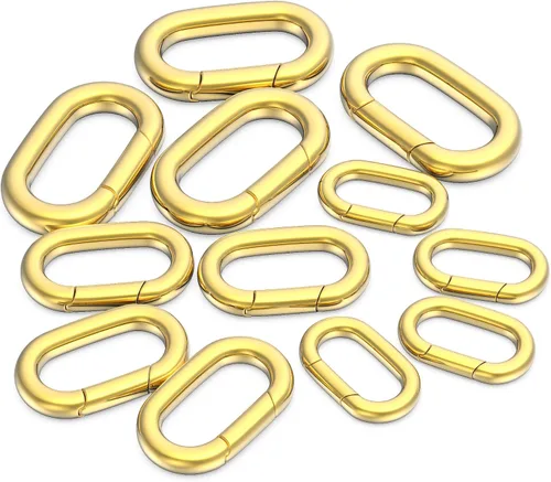 Vista 7 de OHINGLT 10 piezas de cierres de colgante con clip mosquetón – cierre y cierres de collar de 18K oro, conector de encanto de pulsera para mujer