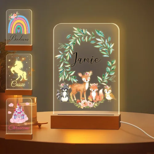 Vista 19 de Luz nocturna con foto personalizada, lámpara LED con nombre de corazón, lámpara acrílica personalizada con imagen, regalo para su novia, amante