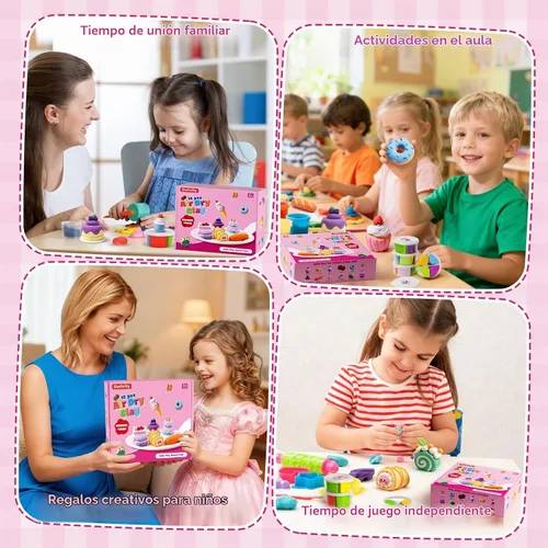 Vista 7 de Kit de arcilla seca al aire para niños, juego de manualidades