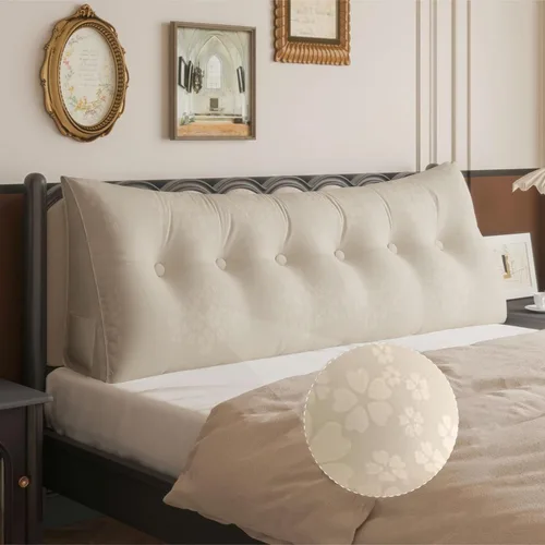 Vista 56 de WOWMAX - Almohada grande triangular con respaldo para cabecera, almohada de posicionamiento para lectura en forma de cuña, con funda extraíble