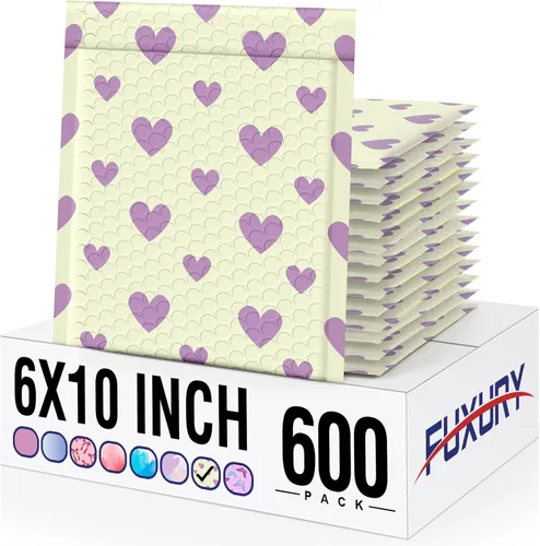 Vista 11 de Fuxury Sobres acolchados de burbujas de 6 x 10 pulgadas, paquete de 100 Azul degradado