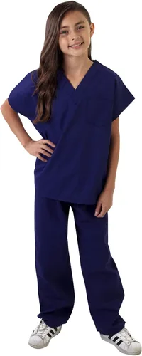 Vista 6 de Conjunto de ropa quirúrgica para niños, súper suave, conjunto médico para niños