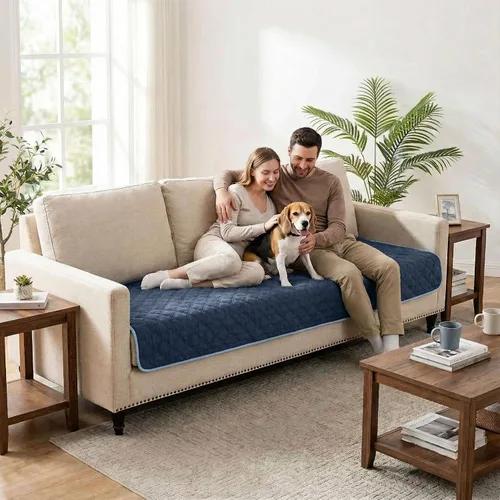 Vista 3 de FunFurry Manta impermeable para perro, funda de sofá lavable para perros, funda reversible para cama de perro, protector de muebles de sofá