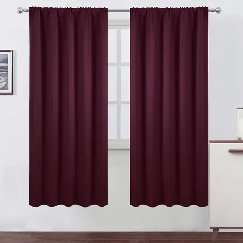 Vista 79 de LEMOMO Cortinas opacas de 42 x 54 pulgadas, juego de 2 paneles de cortinas con aislamiento térmico para oscurecer la habitación