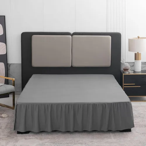 Vista 20 de TSUTOMI Falda de Cama Negra Tamaño Twin con Volantes y Esquinas Divididas, Falda de Cama Twin Caída de 12 Pulgadas, Falda de Cama Tamaño Twin Negra
