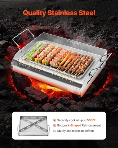 Vista 2 de VEVOR - Plancha de acero inoxidable, parrilla de gas para parrilla