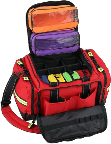 Vista 10 de Lightning X Bolsa modular grande para EMT de primeros auxilios de trauma para médicos de emergencia intermediarios Azul