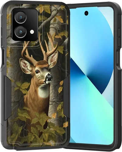 Vista 110 de para Moto G Play 4G 2024, funda de dos capas híbrida resistente y a prueba de golpes, PC duro + silicona suave protectora para Motorola Moto G Play