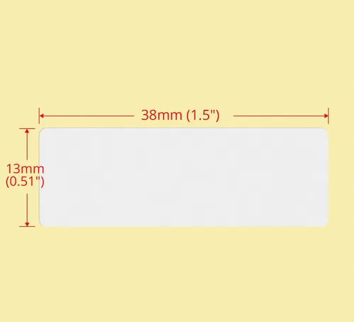 Vista 4 de dealzEpic - Etiquetas adhesivas de papel en blanco writable - 13x38mm