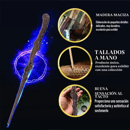 Vista 7 de Handicraftviet Phoenix's Tail Wand, Hand – Carved Wooden Wizard Wands for Magical Adventure, 15In Wood Wands for Child and Adult, Great Party