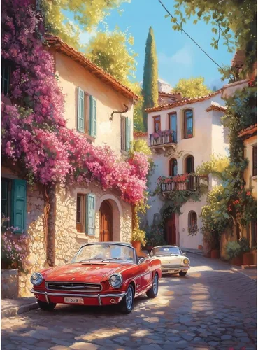 Vista 6 de Anatolian Puzzle - Ciclismo en Toscana, Rompecabezas de 1000 piezas, #1068