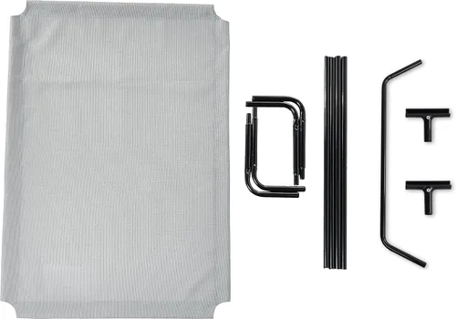Vista 5 de Amazon Basics - Cama elevada refrescante y transpirable para mascotas, extra grande (60.1 x 37.1 x 8.9 pulgadas), 1 unidad, color gris