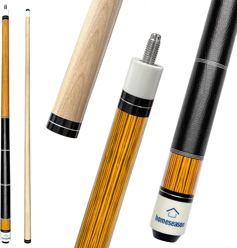 Vista 10 de HomeSeason 58 inch Pool Cue Stick Canadian Maple Wood 13mm Tip - 20oz Perfect for Precision Play, Low Deflection Pool Cue for Enhanced Accuracy