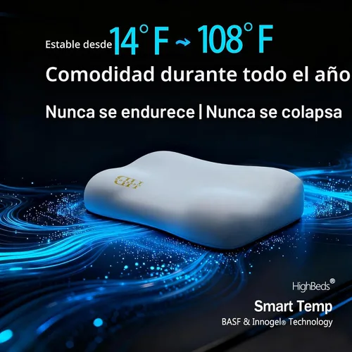 Vista 6 de HighBeds - Almohada cervical para el cuello, almohada para dormir de lado para aliviar el dolor de cuello, almohadas ergonómicas suaves de espuma