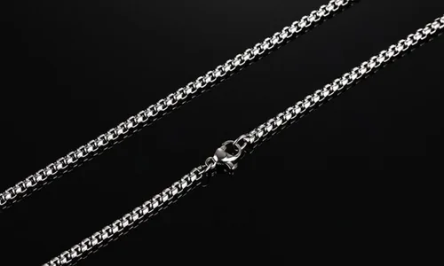 Vista 6 de Collar de nudo celta para hombre, colgante pesado sólido de doble cara de acero inoxidable con cadena