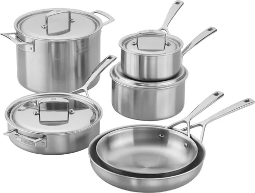 Vista 13 de Pure - Juego de utensilios de cocina de acero inoxidable, 6 piezas, color gris