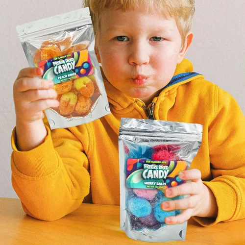 Vista 5 de Fun Flavors Box - Caramelos liofilizados Merry Balls Fruity Crispy Treats, 1 oz