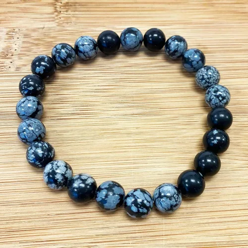 Vista 93 de Gem Avenue Handmade Round Bead Stretch Bracelet Unisex Natural Stone Beaded Jewelry for Men & Women, Elastic Wristband for Daily Wear